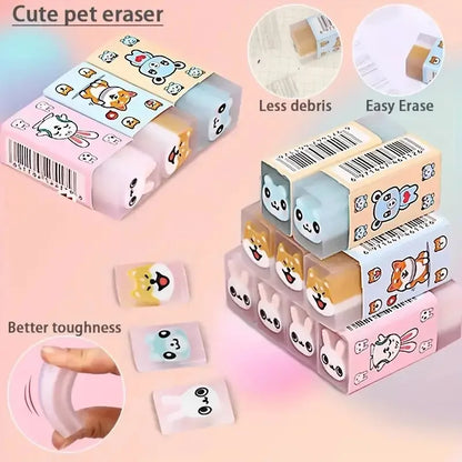 Clearance_3pcs/6pcs Cute Animal Rubber, Creative Cartoon Jelly Eraser with Sweet Smell, Nice Gift for Kids and Students_Continuo
