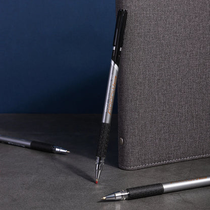 Deli 12pcs High Quality 0.7mm Ballpoint Pen Black Blue Ink Portable Signature Pen  Writing Tool For School Office Supplies