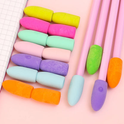 40/20/1PCS Pencil Eraser Toppers Cartoon Color Pen Top Cap Erasers for Kids Classroom Stationery Mini Pens Head Protector Cover