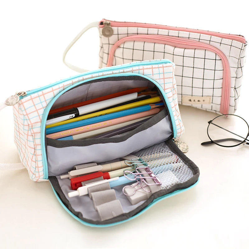 Colored Cute Pencil Case  Pencilcase School Pouch Kawaii Large Capacity Pencil Bag Pencils School Pen Box Stationery Papeleria