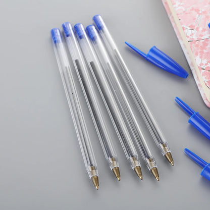 5/10 Pcs Black Red Blue Ballpoint Pen 1.0mm Ballpoint Pen Student Signing Pen Writing Pen Stationery School Office Accessories