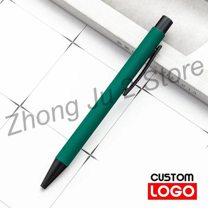 50pcs Metal Gift Advertising Pen Custom LOGO Student Stationery Office Ballpoint Pen Lettering Name Promotional Pen Wholesale