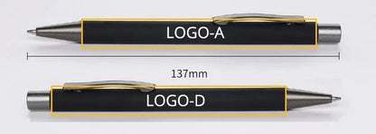 50pcs Metal Ballpoint Pen Advertising Pen Rubber Texture Custom Logo Text Engraving Laser Engraving Customizable Name Logo Pen