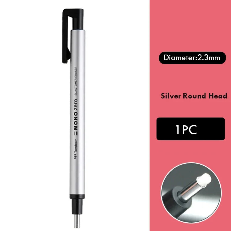Tombow Mono Zero Eraser Precision Tip Pen-Style Mechanical Rubber Refillable Pen Sketch Drawing Correction Erasers Art Supplies