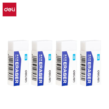 Deli Soft 2B Pencil Erasers for Kids - Clean Mess-Free Exam Office Sketch Correction Supplies
