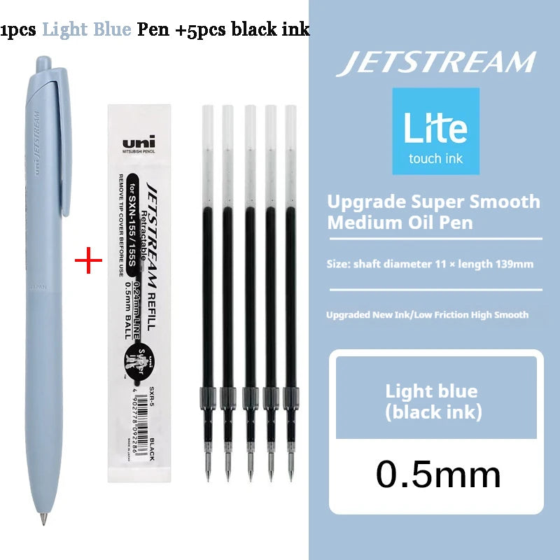 New Uni Jetstream Ballpoint Pen Lite Touch Ink Anti-slip Ultra Smooth Quiet Writing Gel Pens Limited Quality Japanese Stationery