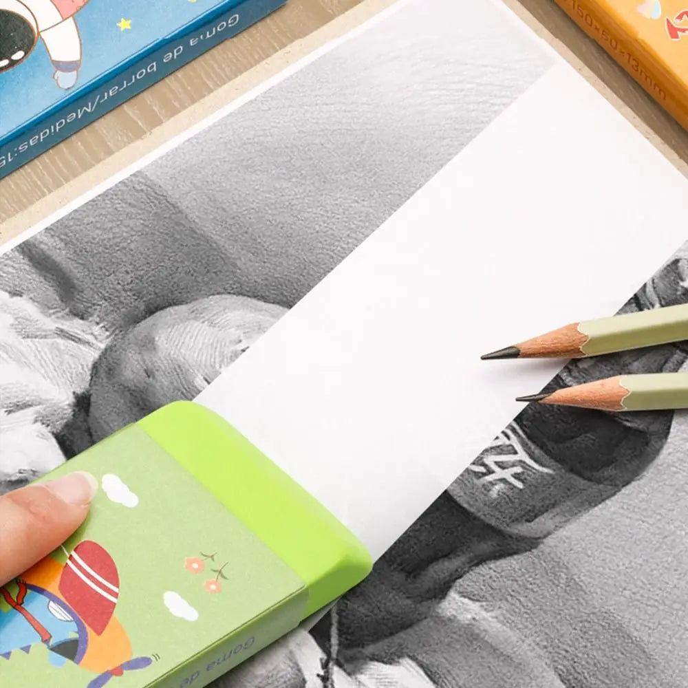 Cartoon Huge Eraser Super Large Block Pencil Eraser Without Leaving Marks Astronauts/Dinosaur Student Art Painting Rubber Eraser