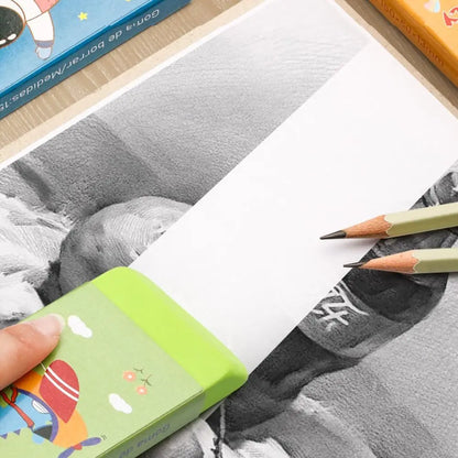 Cartoon Huge Eraser Super Large Block Pencil Eraser Without Leaving Marks Astronauts/Dinosaur Student Art Painting Rubber Eraser