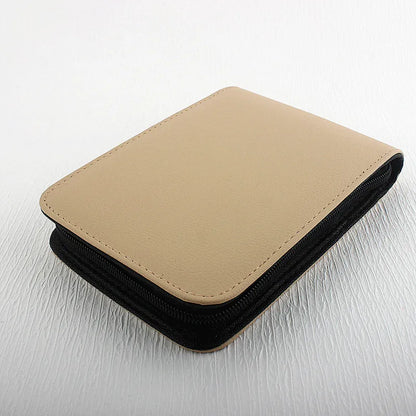 12 Slots Fountain Pen Retro Pen Pouch PU Leather Pencil Case for School Students Men Pencil Bag