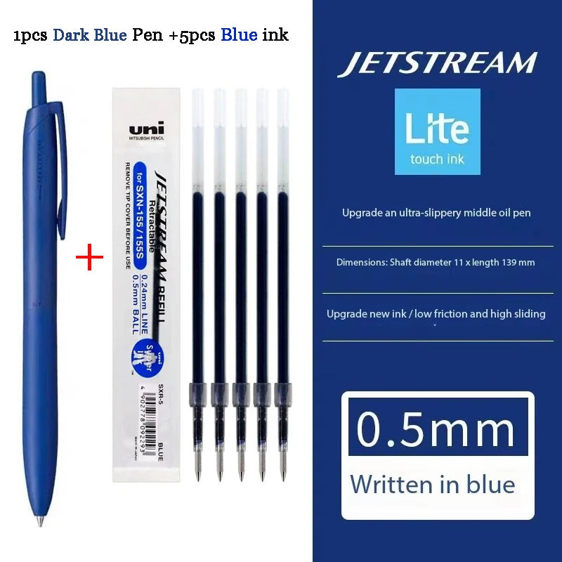 New Uni Jetstream Ballpoint Pen Lite Touch Ink Anti-slip Ultra Smooth Quiet Writing Gel Pens Limited Quality Japanese Stationery