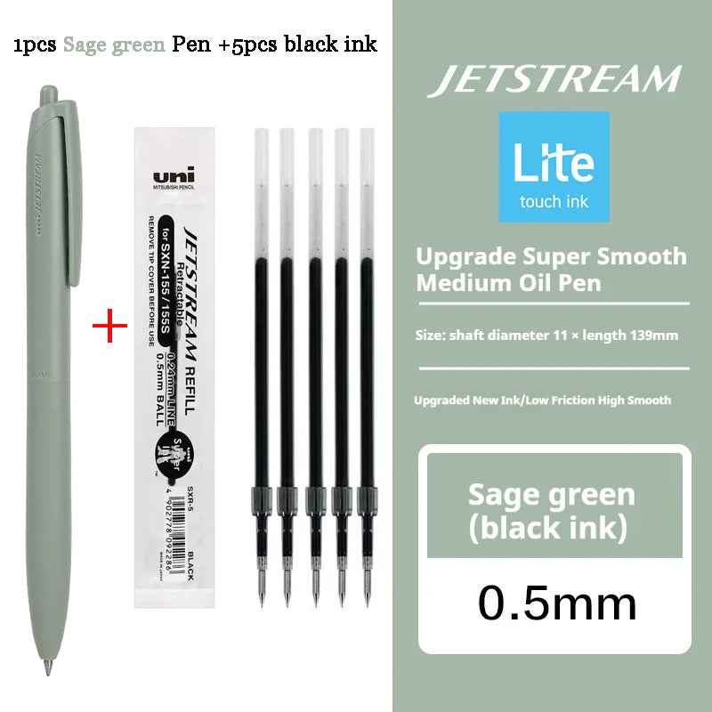 New Uni Jetstream Ballpoint Pen Lite Touch Ink Anti-slip Ultra Smooth Quiet Writing Gel Pens Limited Quality Japanese Stationery