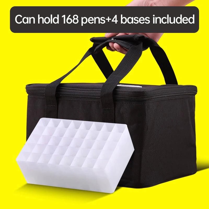 Icolour Zipper Marker Pen Case Larger Capacity Art Markers Canvas Storage Bag 36/48/60/80/168/240pcs Portable Marker Pen Holder