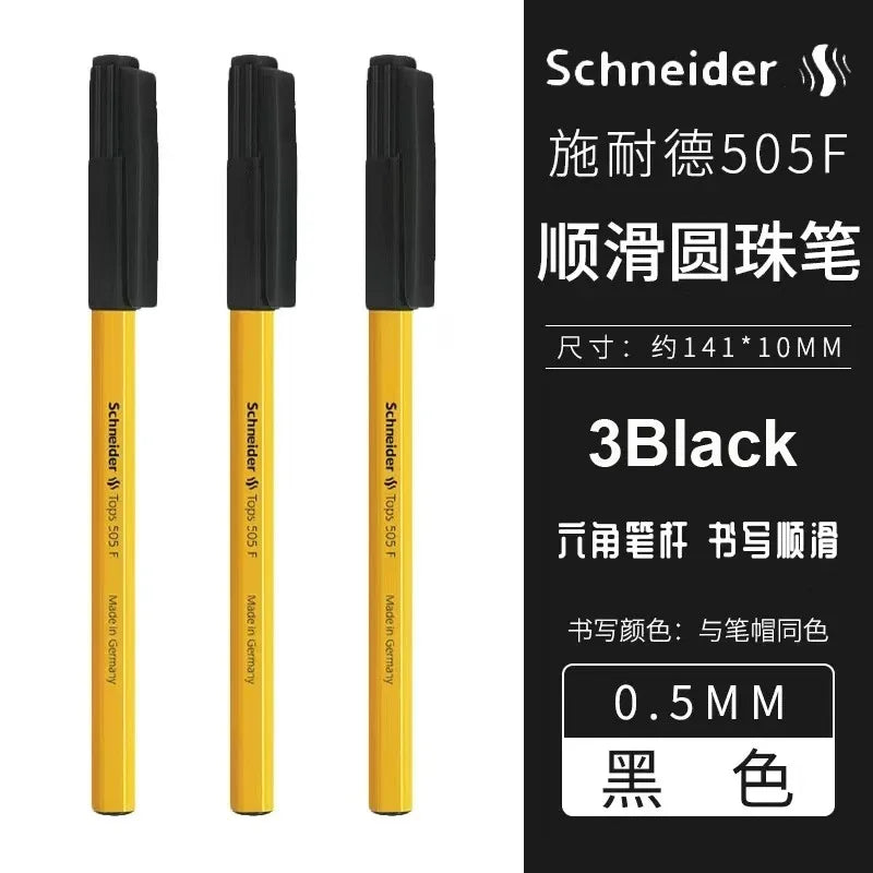 Schneider 505F Ballpoint Pen 6.5g Lightweight Rod Tricolor Fast-dry Non-stop Ink Business Signatory Pens Study Office Stationery