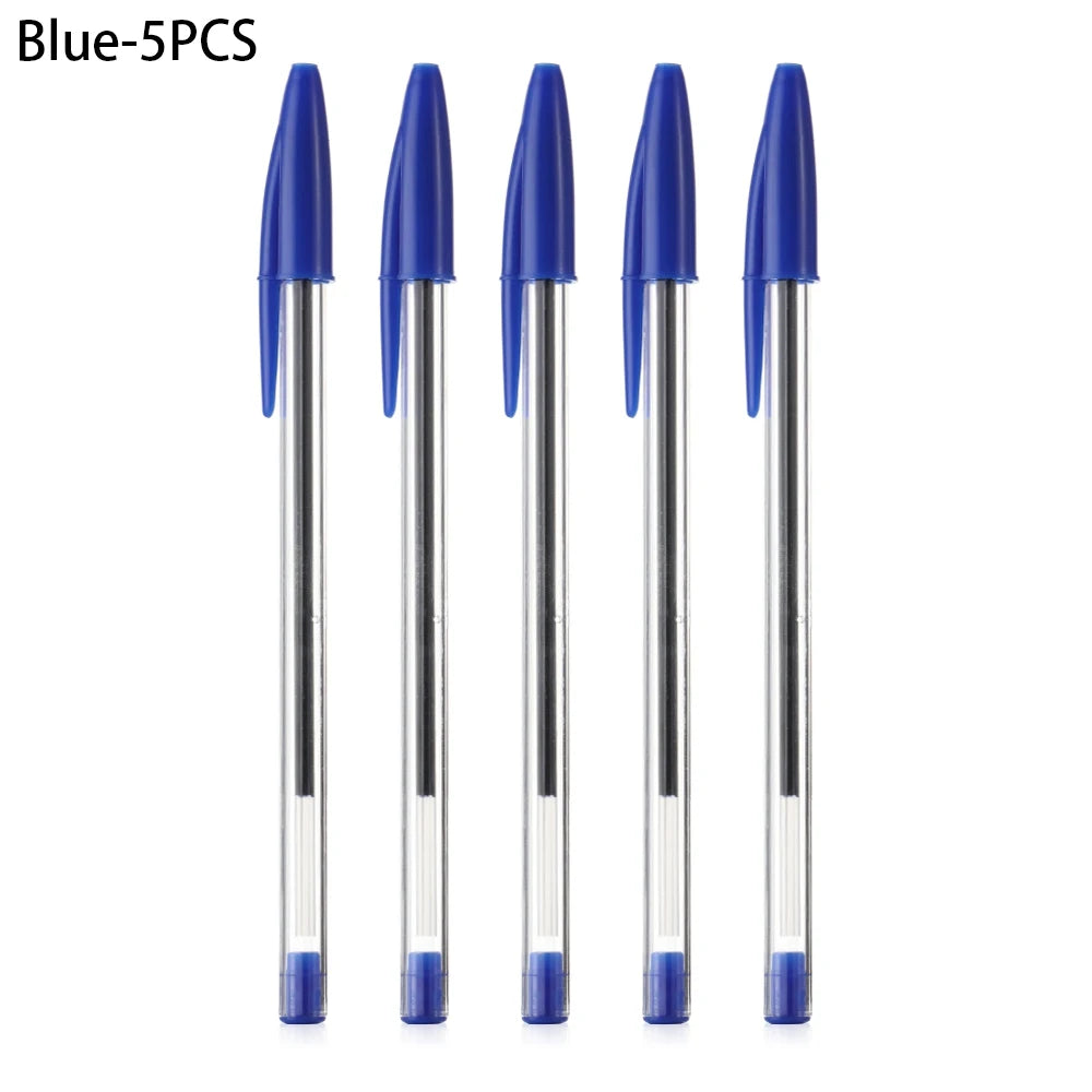 5/10 Pcs Black Red Blue Ballpoint Pen 1.0mm Ballpoint Pen Student Signing Pen Writing Pen Stationery School Office Accessories