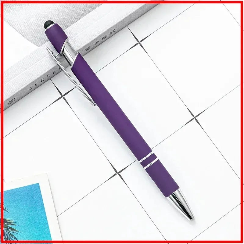 50 Pcs Metal Business Ballpoint Universal Drawing Touch Screen Stylus Pen Custom Logo School Office Supplies Free Engraved Name