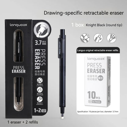 Push-Type Pencil Eraser For Manga Design Drawing Highlight Modeling Writing Painting Press Erasers Kids School Stationery Gifts