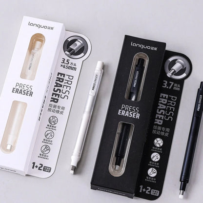 Push-Type Pencil Eraser For Manga Design Drawing Highlight Modeling Writing Painting Press Erasers Kids School Stationery Gifts