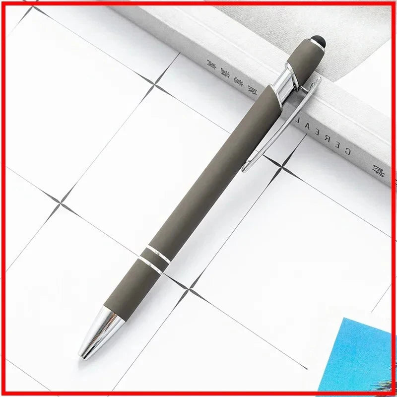 100 Pcs Light - Metal Capacitive Universal Touch Screen Stylus Ballpoint Pen Office Gifts Free Custom Logo Writing Stationery