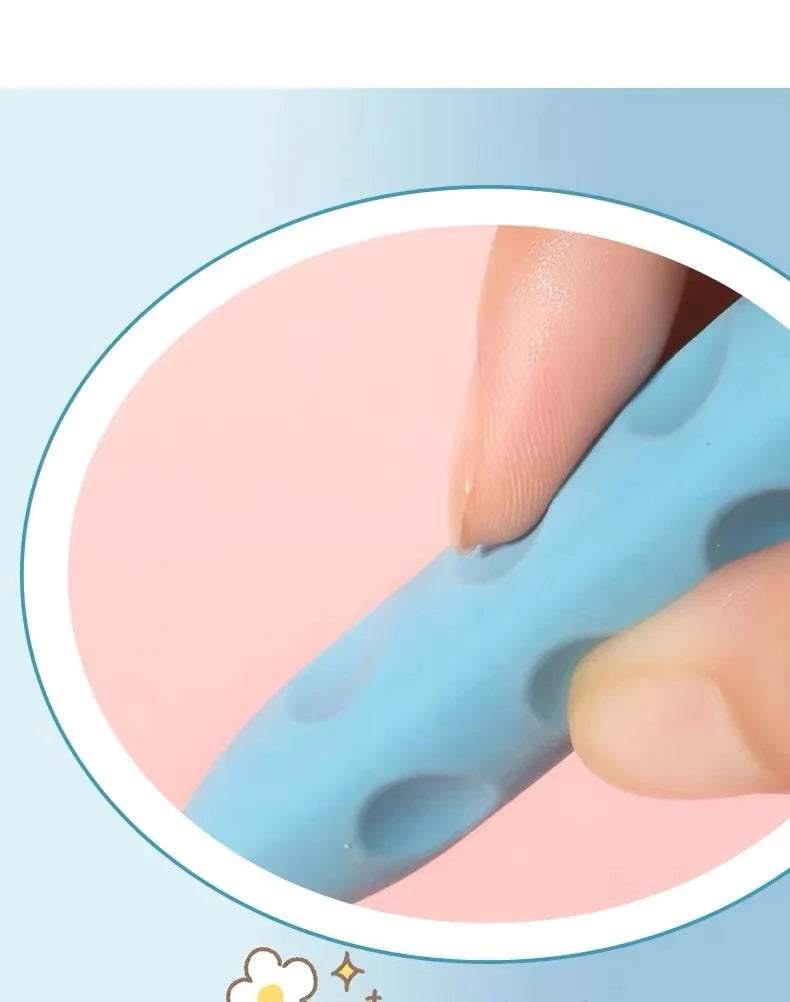 3PCS/Box Hole Eraser for Primary School Students No Dregs No Crumbs Clean Eraser Pen Image Skin Oversize Art Pose