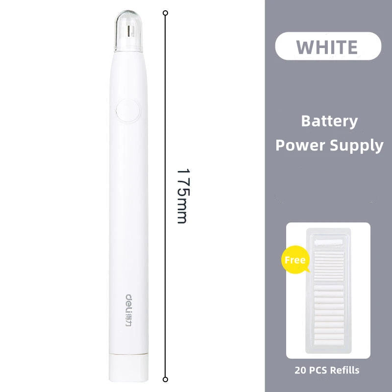 Deli Adjustable Electric Eraser for Sketch Drawing Erasing Writing with Rubber Refills Electric Rubber Pen School Pencil Eraser