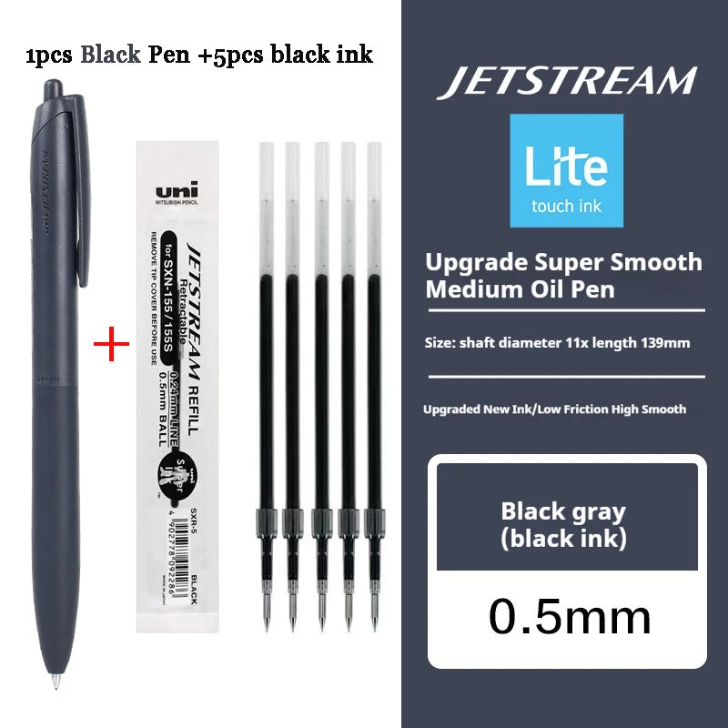 New Uni Jetstream Ballpoint Pen Lite Touch Ink Anti-slip Ultra Smooth Quiet Writing Gel Pens Limited Quality Japanese Stationery