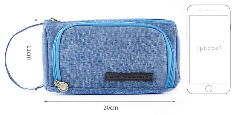 Colored Cute Pencil Case  Pencilcase School Pouch Kawaii Large Capacity Pencil Bag Pencils School Pen Box Stationery Papeleria