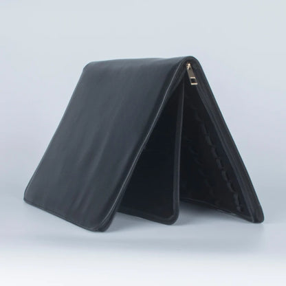 48 FOUNTAIN OR ROLLER BALL PEN CASE NEW CROCODILE SKIN PATTERN BLACK NEW AND IMPROVED METAL