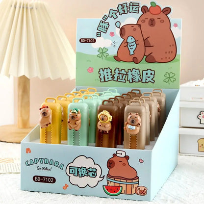 Kawaii Stationery Aesthetic stationery Office supplies school items Gift for kids Eraser Cute Capybara Eraser funny Rubber