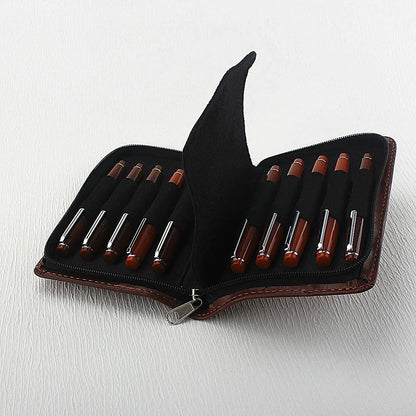 PU Leather Pen Storage Case for 10 24 36 48 Pens Waterproof Holder Organizer