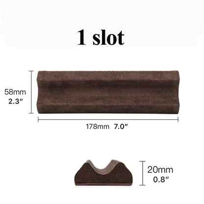 Contact's Family Luxury Leather Pen Tray 1/2/3 Slots Pens Holder Display Pen Stand Microfiber Desktop Organizer Home Office Use