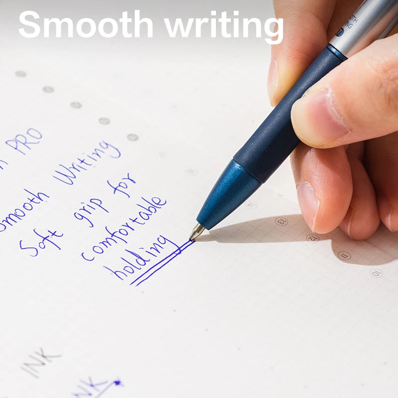 DELI Ballpoint Pens 0.7 mm Smooth Writing Signing Ball Pen Black Blue Office School Stationery