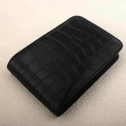 12 Slots Fountain Pen Retro Pen Pouch PU Leather Pencil Case for School Students Men Pencil Bag