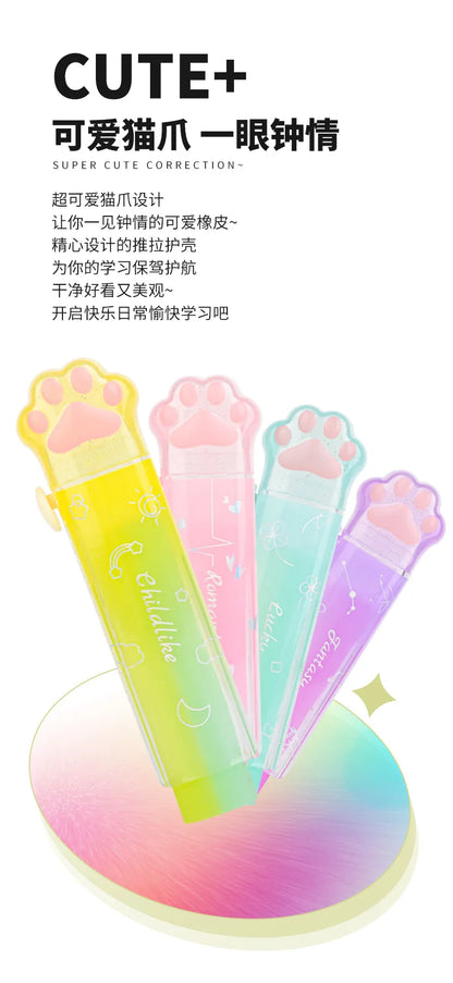 Kawaii Eraser Portable Eraser Clean Without Crumbs Cat Kawaii Stationery Kids School Supplies