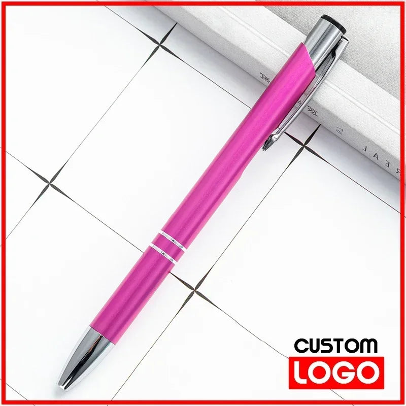 50pcs/lot Hot Sell Custom Ballpoint Pen Metal Pen Support Custom Logo Advertising Wholesale Personalized Pen Advertising Gift