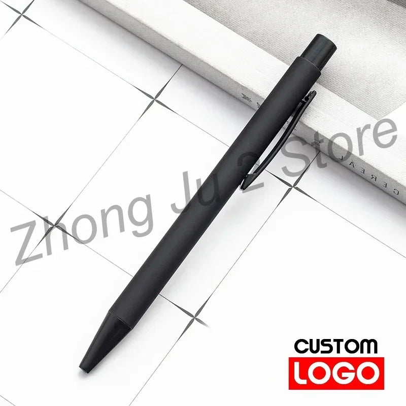 50pcs Metal Gift Advertising Pen Custom LOGO Student Stationery Office Ballpoint Pen Lettering Name Promotional Pen Wholesale