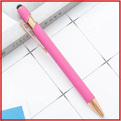 50 Pcs Metal Business Ballpoint Universal Drawing Touch Screen Stylus Pen Custom Logo School Office Supplies Free Engraved Name