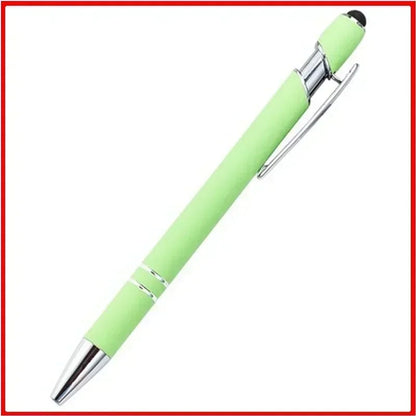 50pcs Light Metal Ballpoint Pen Touch Screen Pen Office School Advertising Pen Custom Logo Text Engraving Laser Engraving