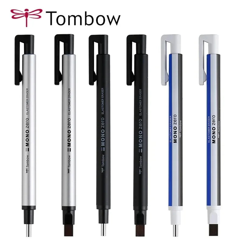 Tombow Mono Zero Eraser Precision Tip Pen-Style Mechanical Rubber Refillable Pen Sketch Drawing Correction Erasers Art Supplies