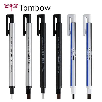 Tombow Mono Zero Eraser Precision Tip Pen-Style Mechanical Rubber Refillable Pen Sketch Drawing Correction Erasers Art Supplies