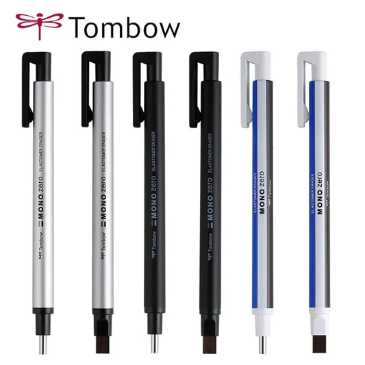 Tombow Mono Zero Eraser Precision Tip Pen-Style Mechanical Rubber Refillable Pen Sketch Drawing Correction Erasers Art Supplies