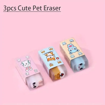 Clearance_3pcs/6pcs Cute Animal Rubber, Creative Cartoon Jelly Eraser with Sweet Smell, Nice Gift for Kids and Students_Continuo