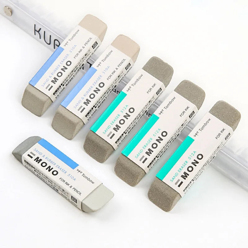 Tombow Mono Eraser for Ink Gel Ballpoint Pen Sand Eraser Kneaded Scrub Rubber Eraser Corretivo Escolar Stationery ES-510A/512A