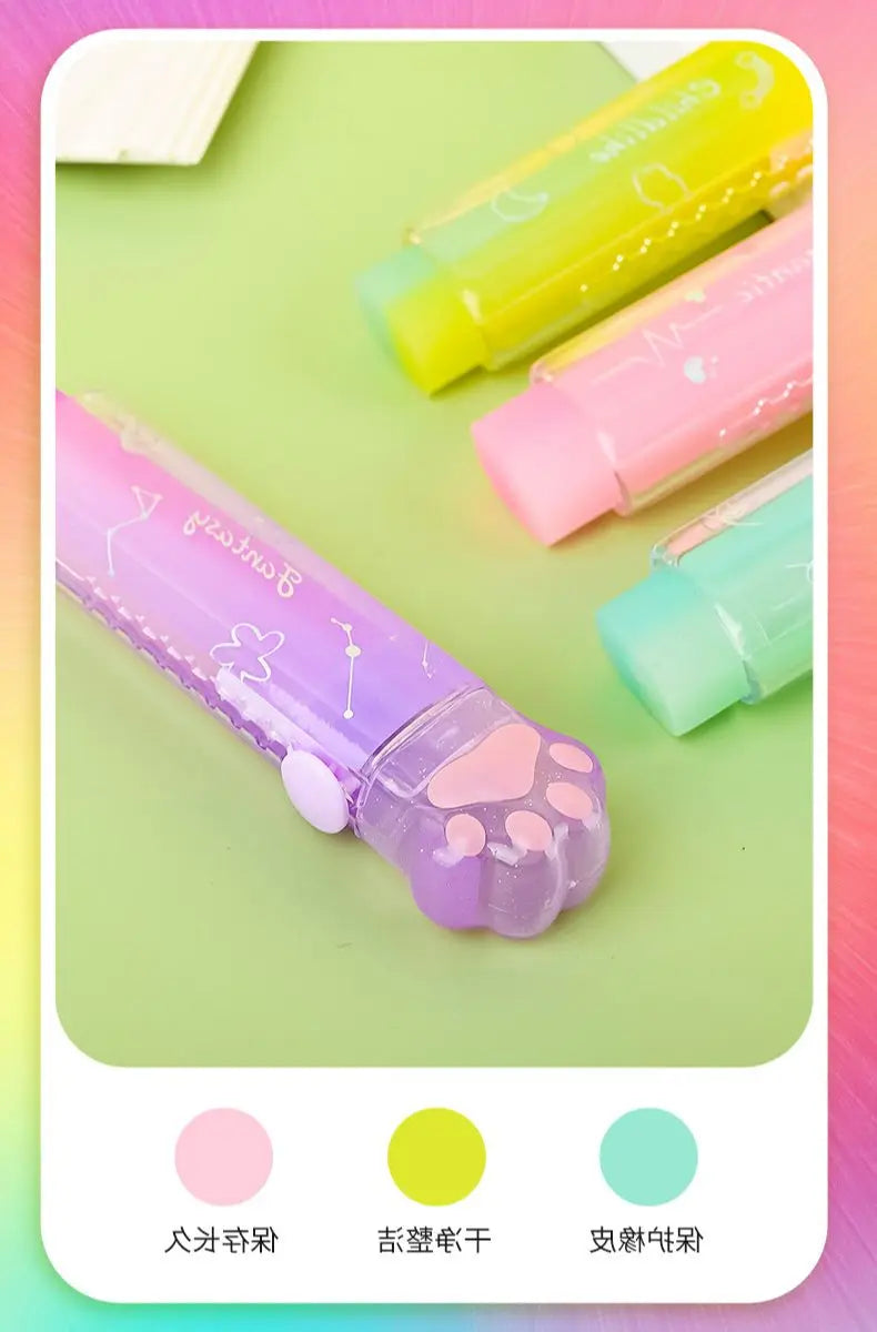 Kawaii Eraser Portable Eraser Clean Without Crumbs Cat Kawaii Stationery Kids School Supplies