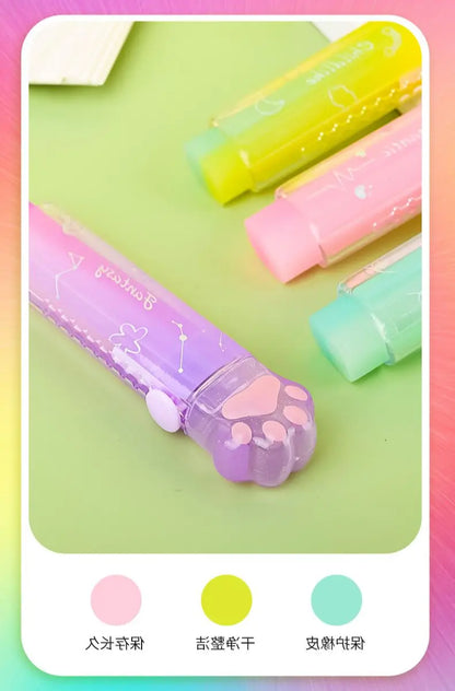Kawaii Eraser Portable Eraser Clean Without Crumbs Cat Kawaii Stationery Kids School Supplies