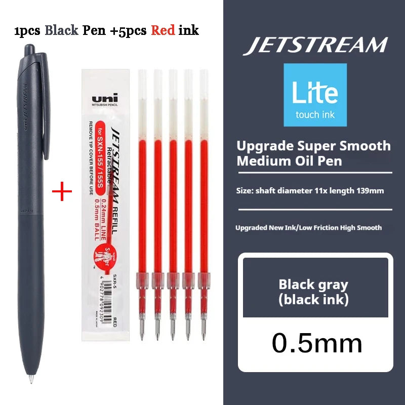 New Uni Jetstream Ballpoint Pen Lite Touch Ink Anti-slip Ultra Smooth Quiet Writing Gel Pens Limited Quality Japanese Stationery