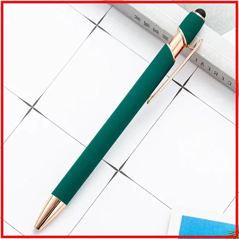 100 Pcs Light - Metal Capacitive Universal Touch Screen Stylus Ballpoint Pen Free Custom Logo Writing Stationery Office Gifts