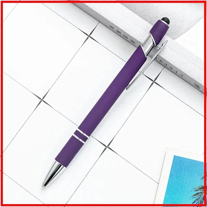 100 Pcs Light - Metal Capacitive Universal Touch Screen Stylus Ballpoint Pen Office Gifts Free Custom Logo Writing Stationery