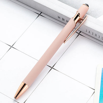 100 Pcs Light - Metal Capacitive Universal Touch Screen Stylus Ballpoint Pen Office Gifts Free Custom Logo Writing Stationery