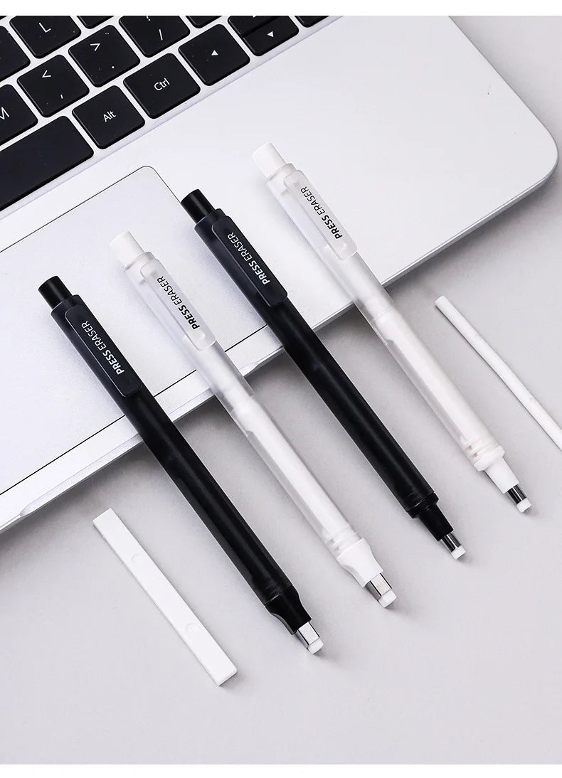 Push-Type Pencil Eraser For Manga Design Drawing Highlight Modeling Writing Painting Press Erasers Kids School Stationery Gifts