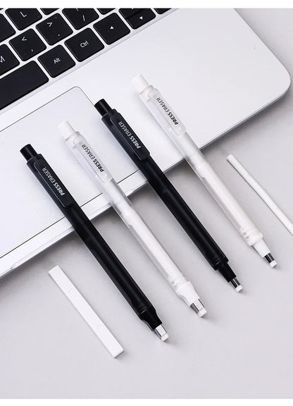 Push-Type Pencil Eraser For Manga Design Drawing Highlight Modeling Writing Painting Press Erasers Kids School Stationery Gifts